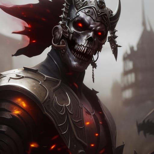 Undead Barbarian Berserker Portrait in Dark Fantasy Style