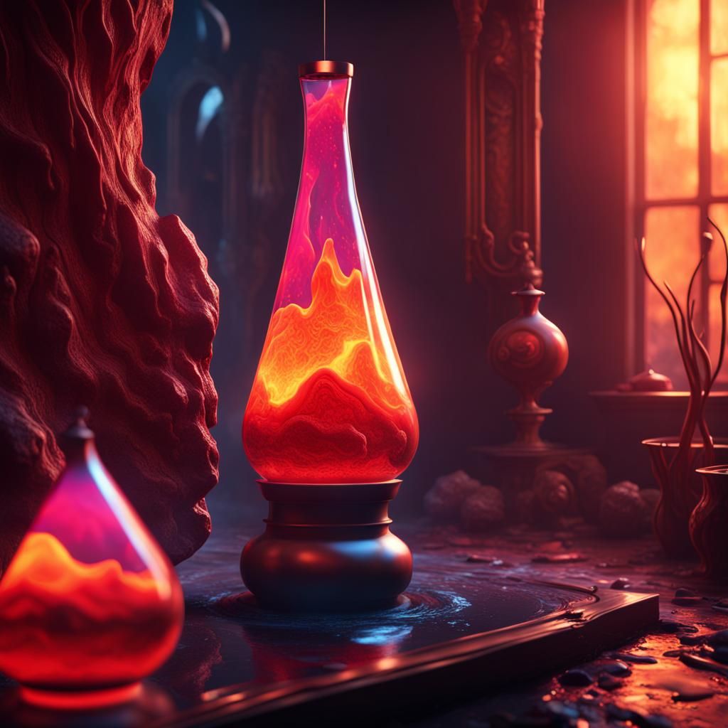 Fantastical Lava Lamp in Deep Color
