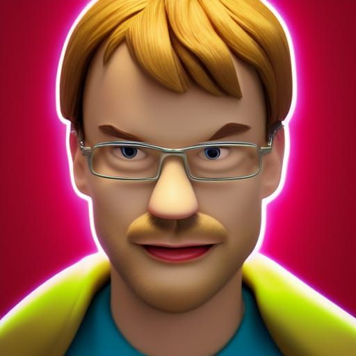 Stylized 3D Rendering with Gradient Background