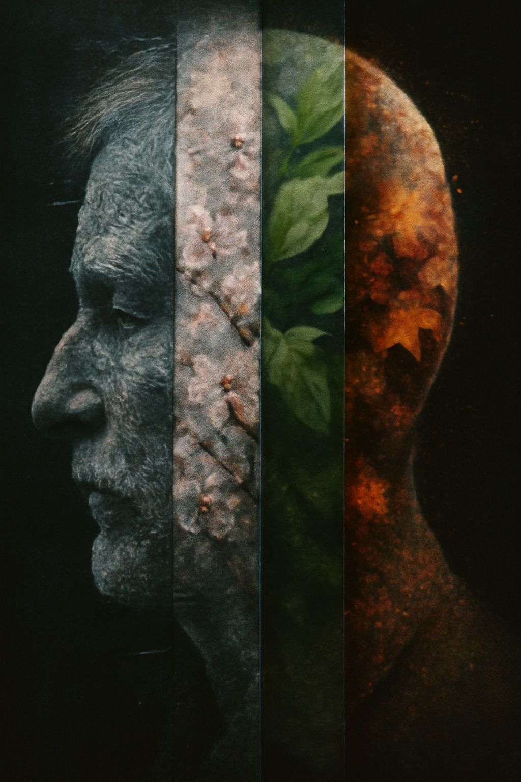 Surreal Seasons in Glitchcore Art: Time's Relentless March