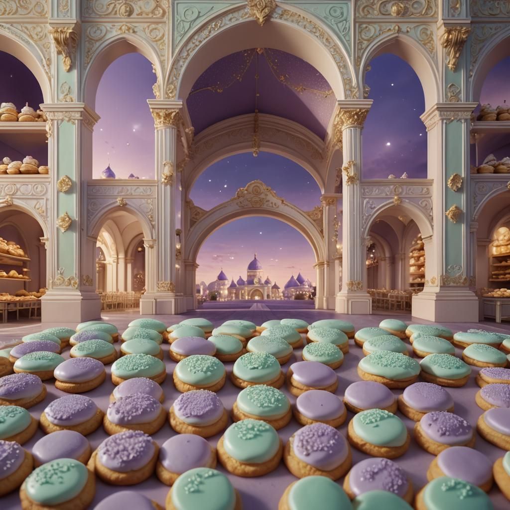 Majestic Cookie Arch in Ornate Bakery