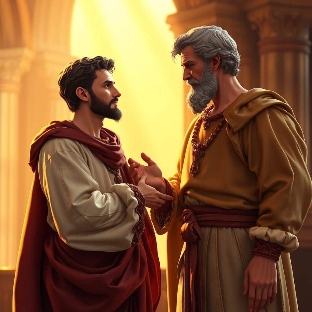 Fatherly Love in 15th-Century Renaissance Style