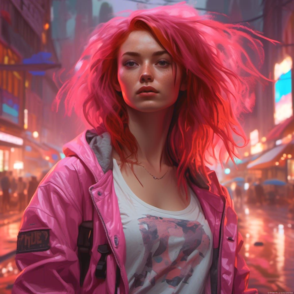 Punk Ballerina Portrait in Hyperdetailed Digital Art