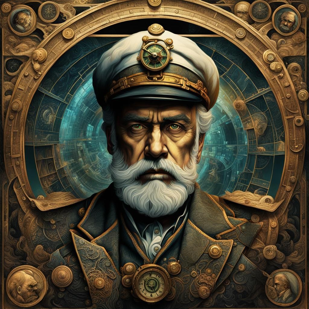 Captain Nemo Portrait in Dystopian Space