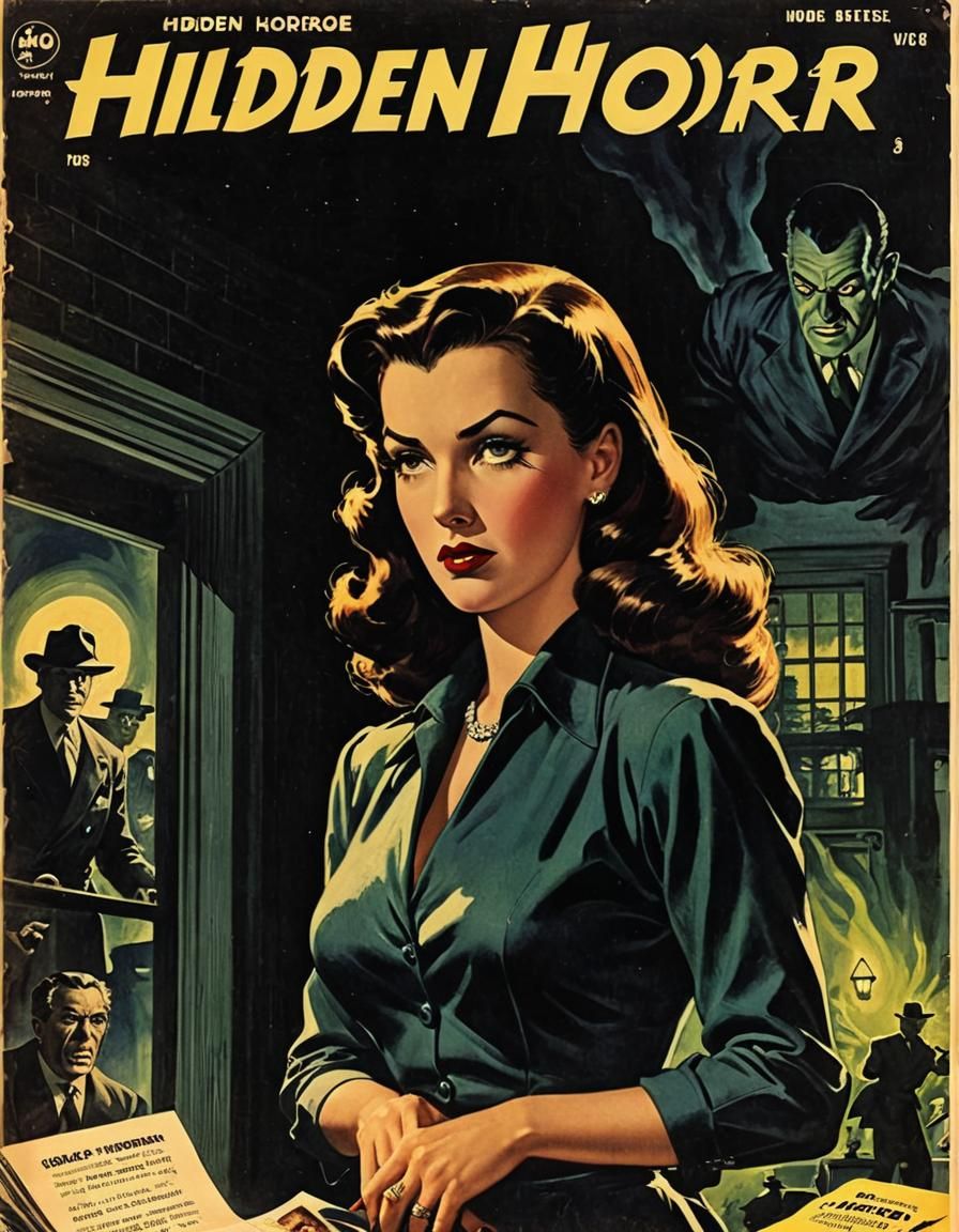 Vintage Pulp Magazine Cover: Noir Private Eye