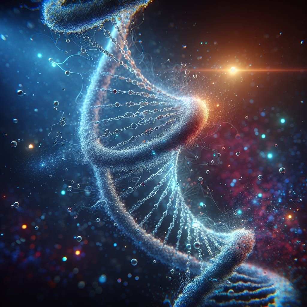 Dramatic DNA Molecule in Atmospheric Light