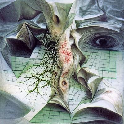 Surreal Mathematical Decay with Impossible Geometry