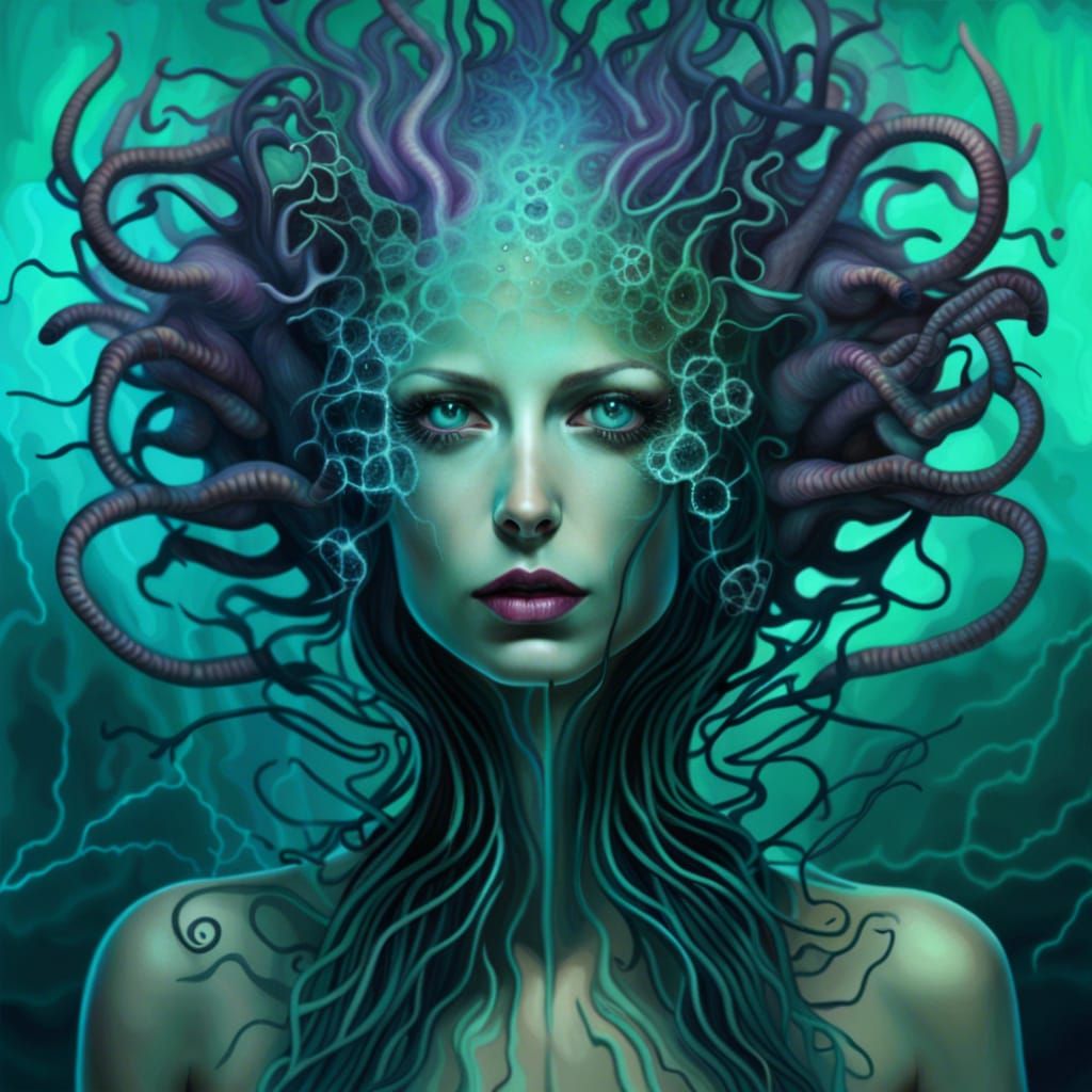 Biotranslucent Sea Punk Persephone: Neurodivergent Art