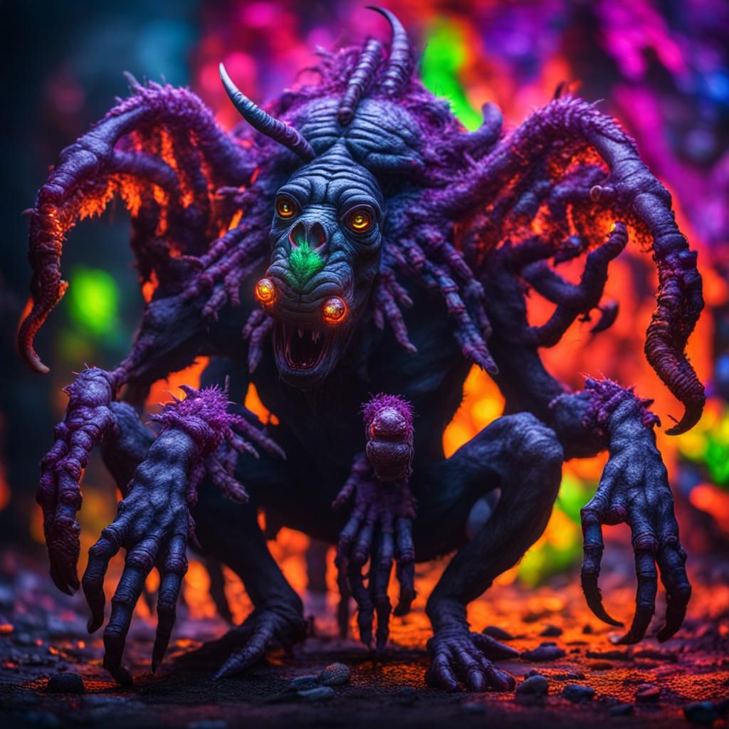 Mbwiri are parasitic demons from African folklore 16k resolu...