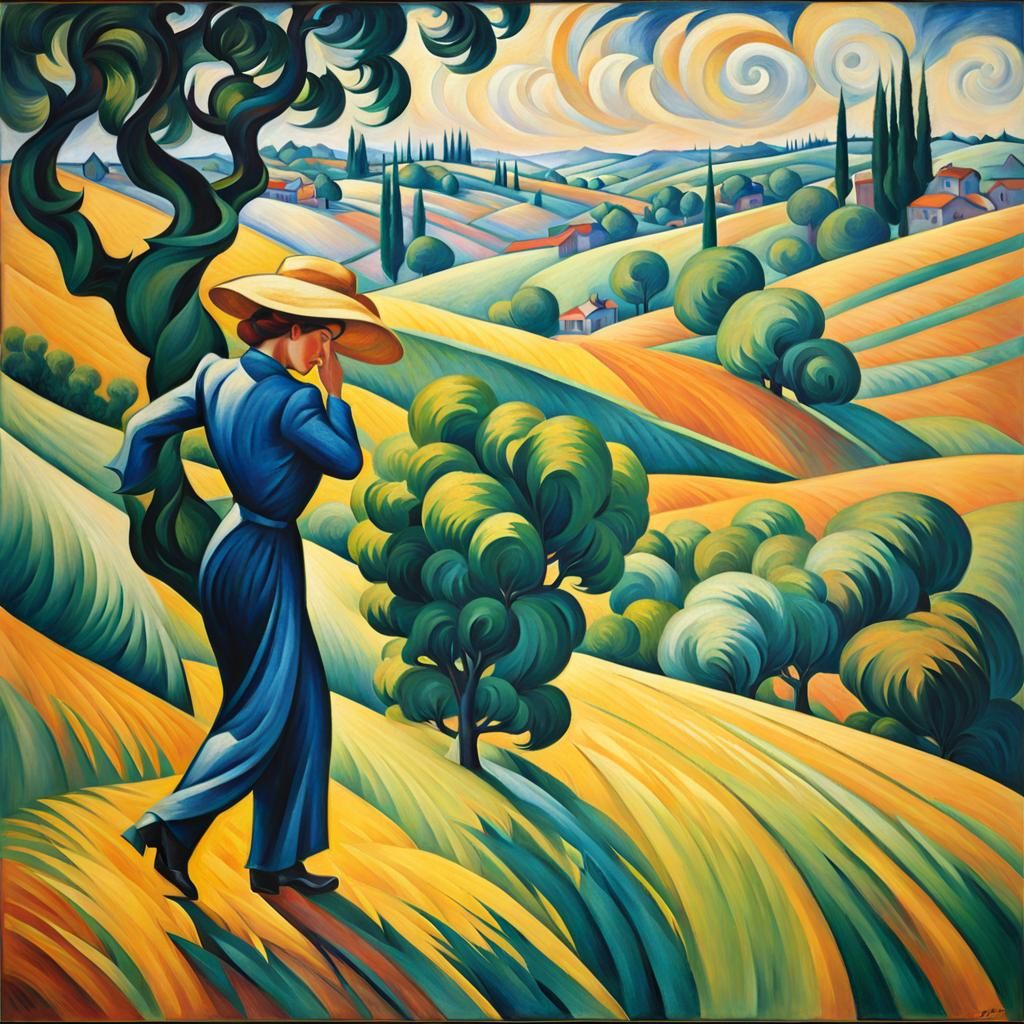 Futuristic Scene with Dynamic Abstract Shapes