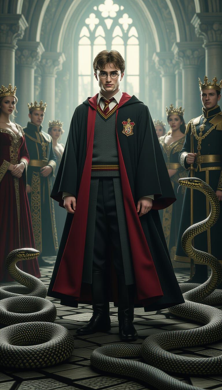 Harry Potter as Noble Royalty in Cinematic Scene