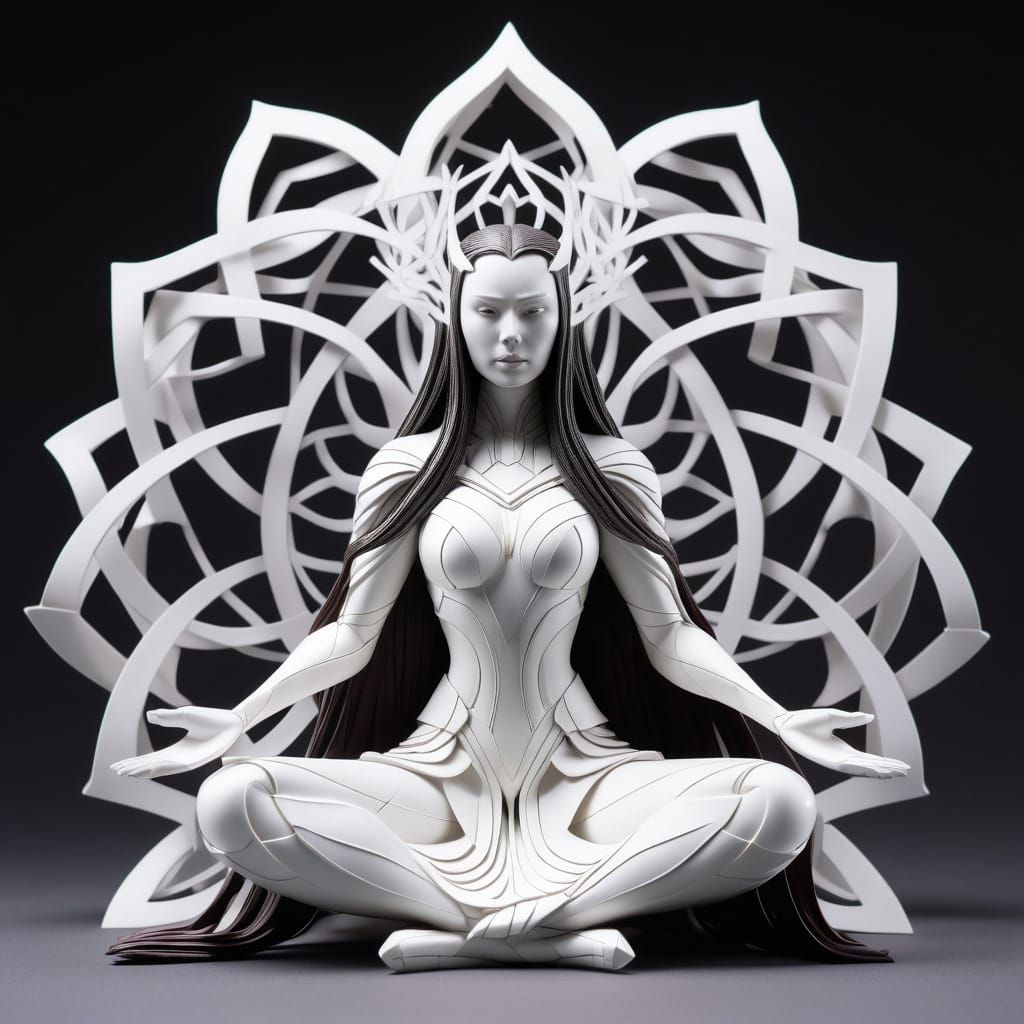 Scarlet Witch Action Figure in Iris Van Herpen Style