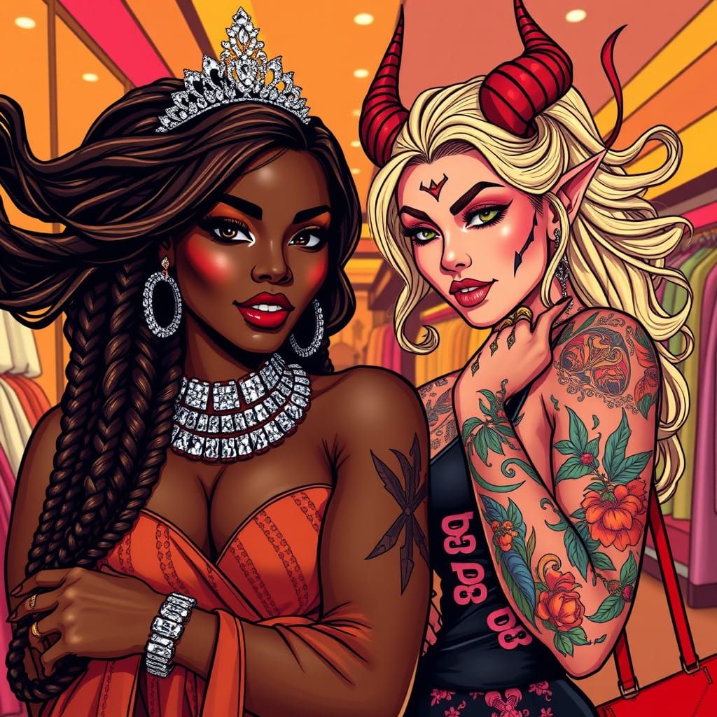 Glamorous Gucci Portraits of Two Women Exuding Confidence an...