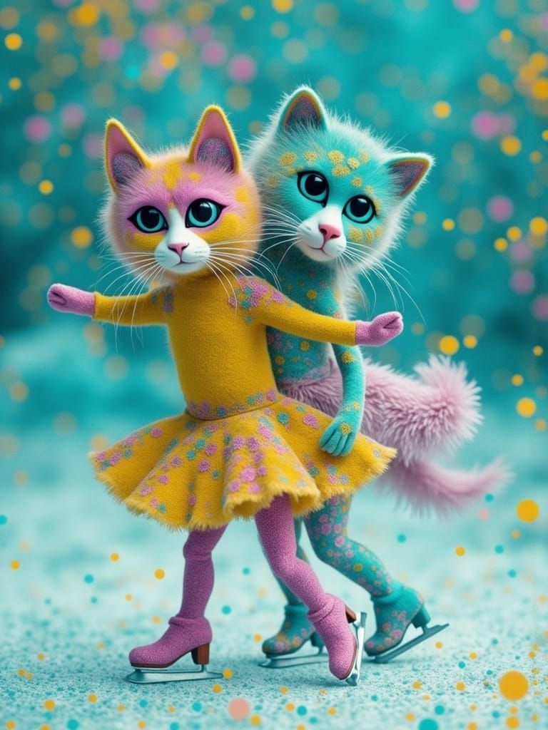 Synchronized Ice Dancing Muppets in Hyperrealistic 8K