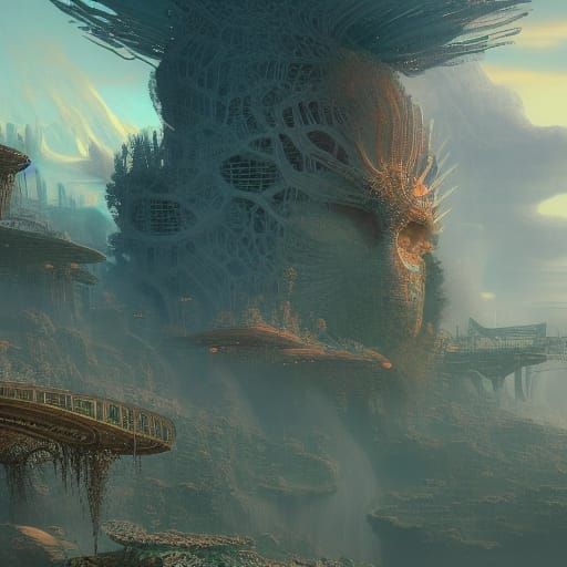 Detailed Matte Painting of 20th Century Boy