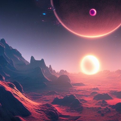 Fantastical Unknown Planet in Deep Space