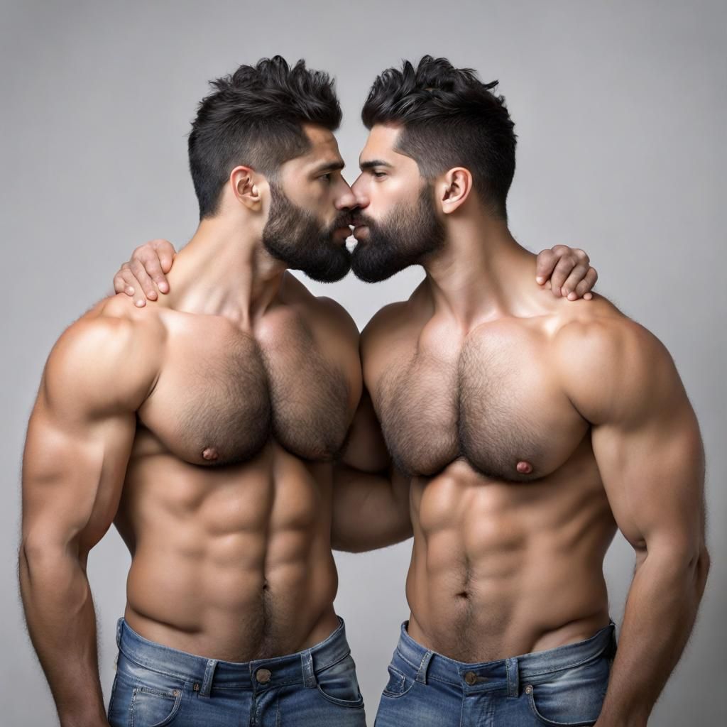 Identical Twins Kissing: Mirror Image Symmetry