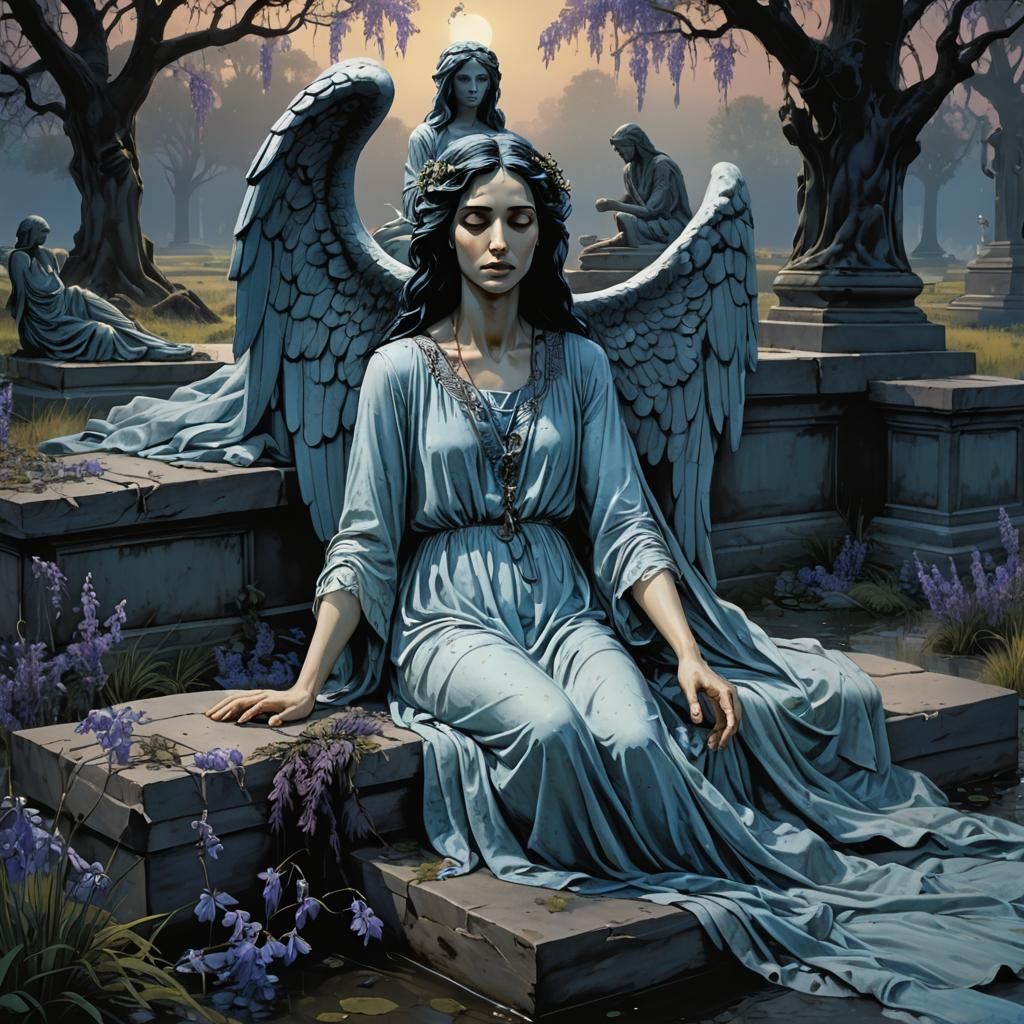 Goddess of Misery in a Shadowy Swamp