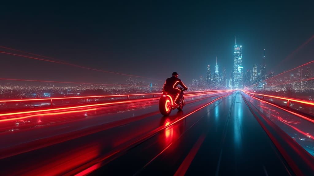 Neon Dreams of a Futuristic Cityscape