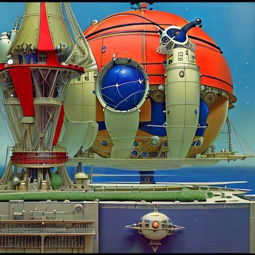 Intricate Rube Goldberg Space Centre Design