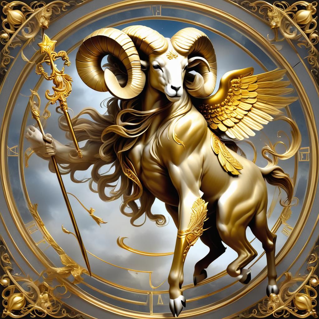Mythical Angel Inspired by Golden Fleece Legend