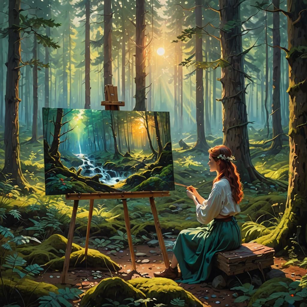 Forest Awakening: Impressionist Painting in Szeklerland