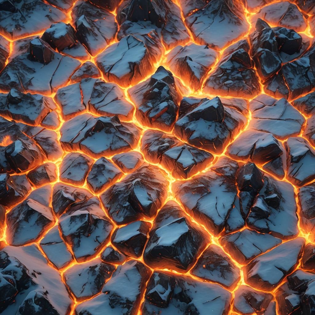 Fiery Joshua Name in Snowy Landscape, Digital Art