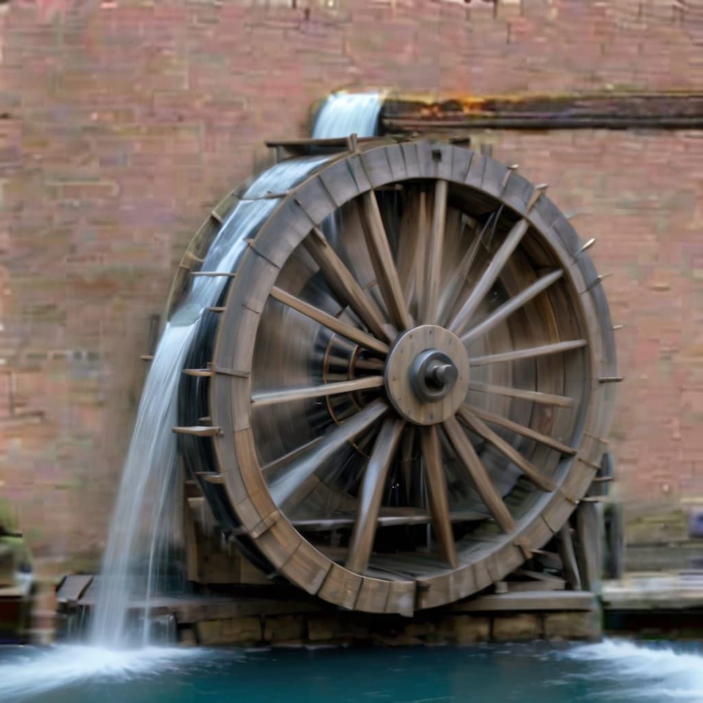 Waterwheel in Full Motion