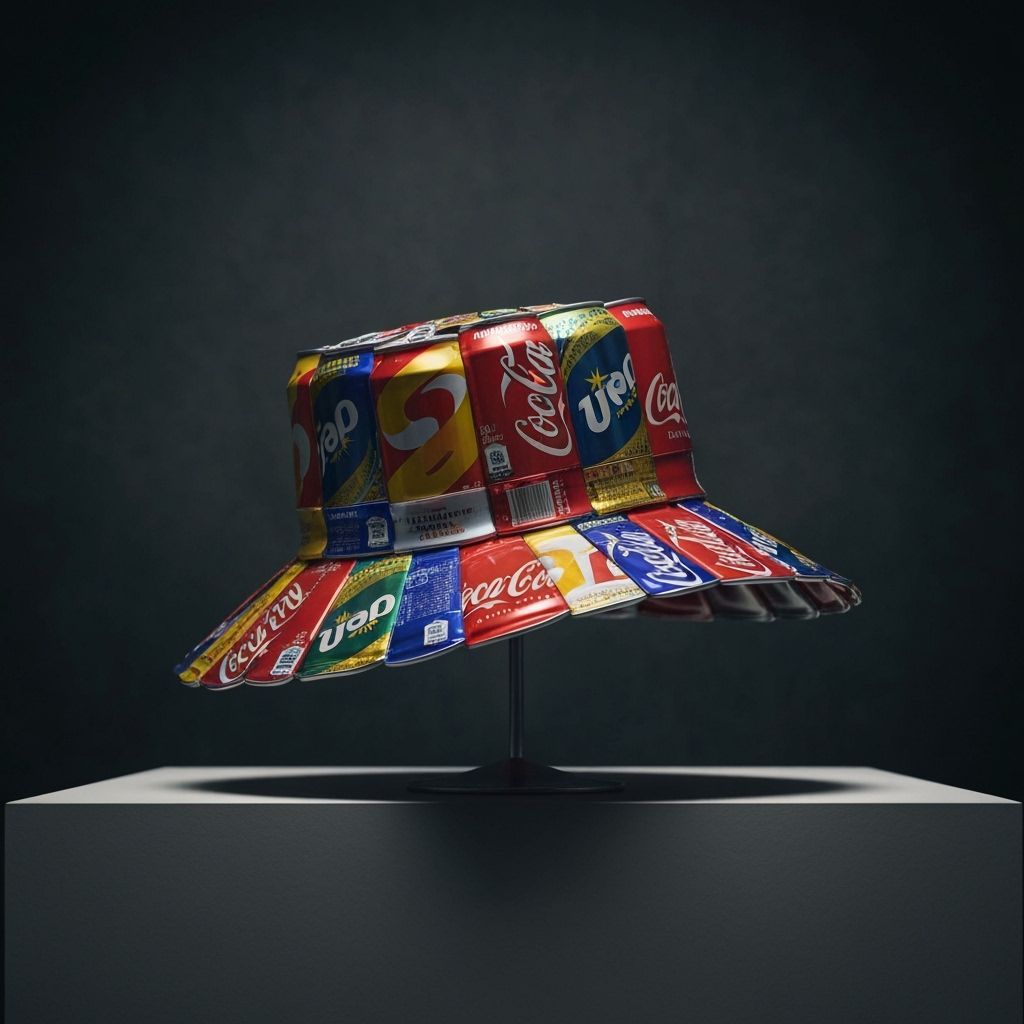 Hat Made from Empty Soft-Drink Cans
