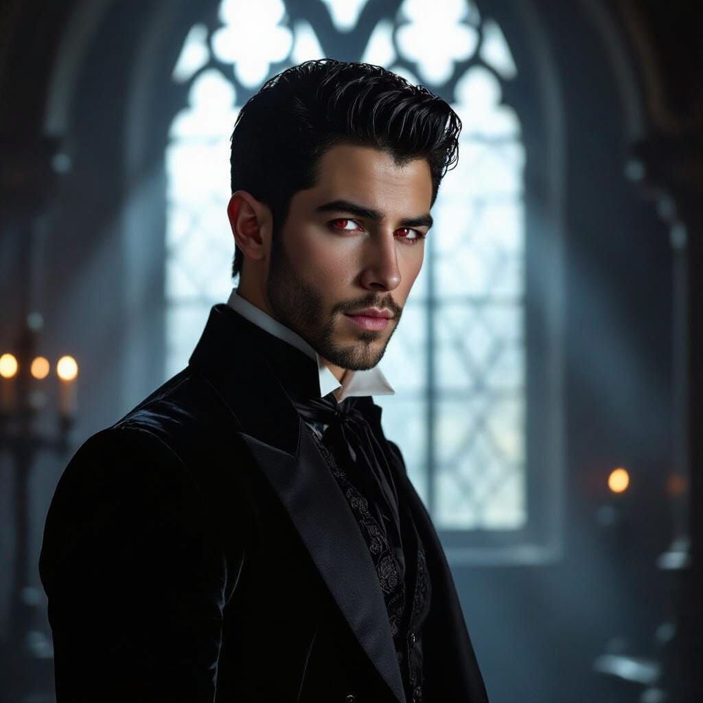 Nick Jonas as a Brooding Vampire in Gothic Castle