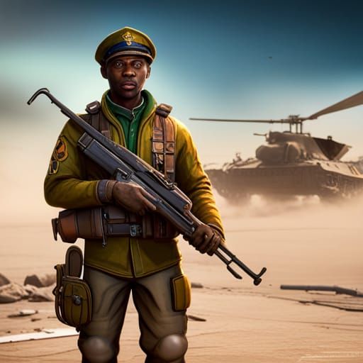 Detailed Matte Painting of Major Payne in Deep Color