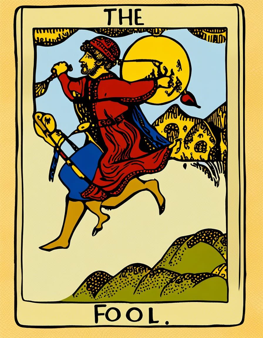 but The Fool on The Hill sees the sun going down
and the carpet he rides on won't touch the ground