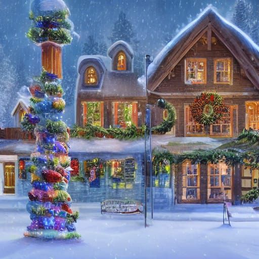 Winter Village Square Radiates Festive Cheer