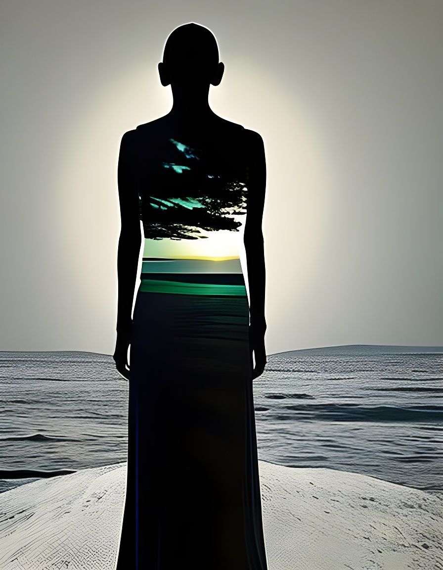 Double Exposure Silhouette: Nature and Portrait