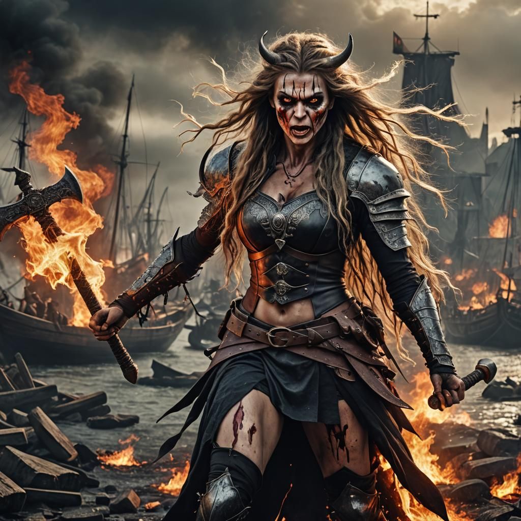 Futuristic Alien Warrior in 17th Century Battle