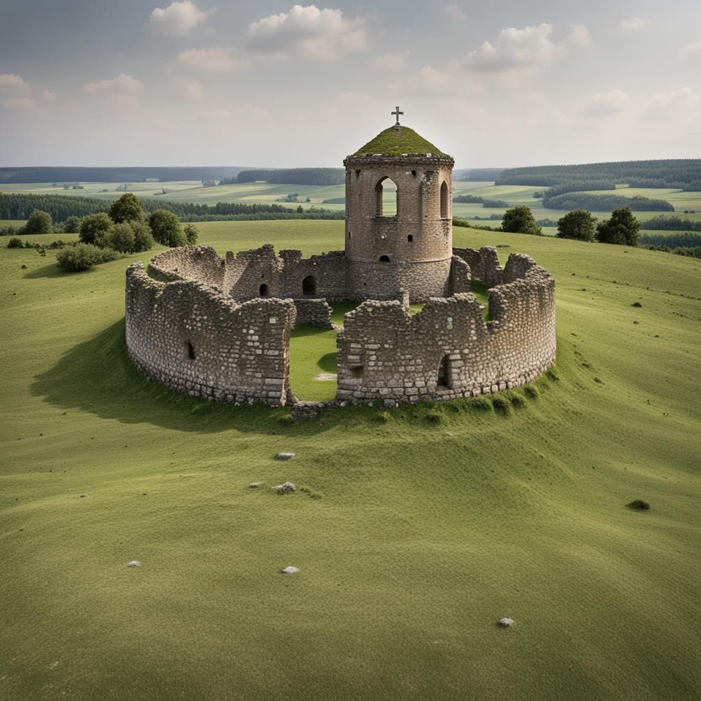Monastic Church Ruins in Circular Ringed Fort