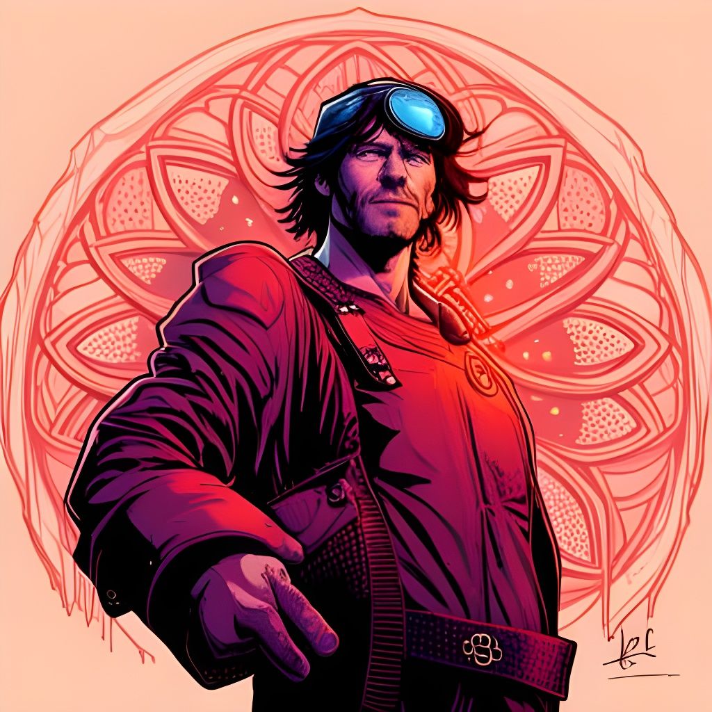 Funky Cowpunk Savior Illustration by Dangiuz