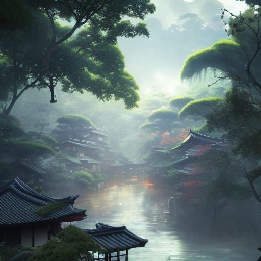 japanese jungle town