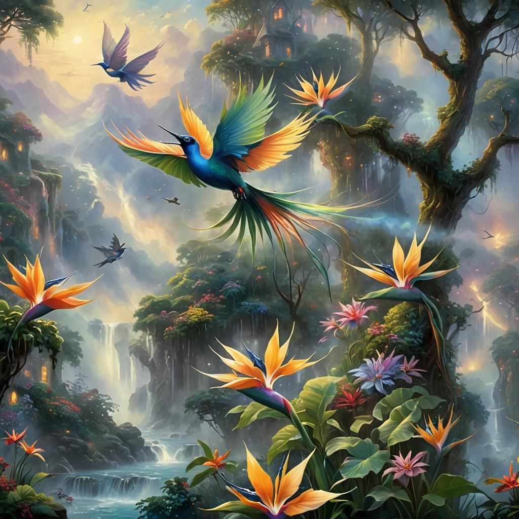 Bird of Paradise Flight: Ethereal Fantasy