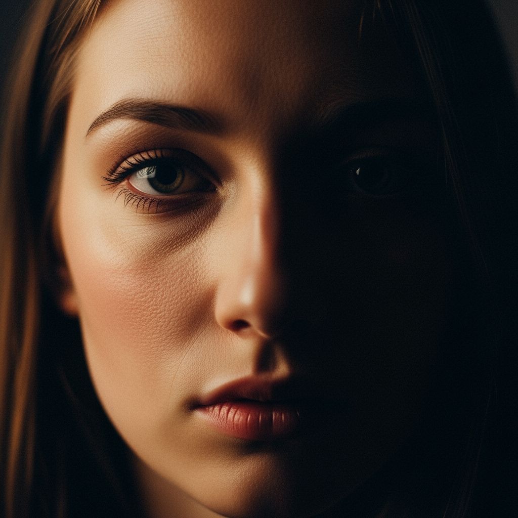 Dramatic Portrait in Chiaroscuro Style