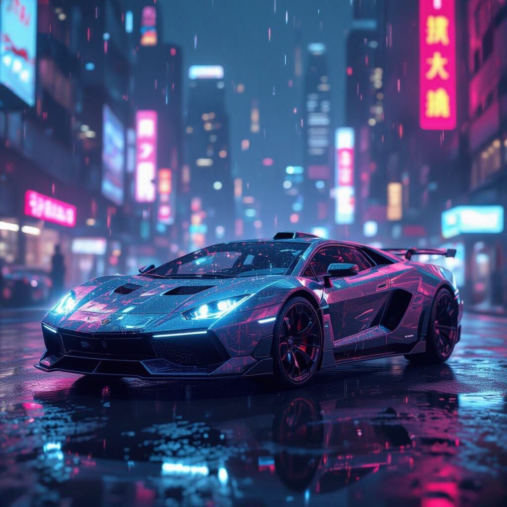 Cyberpunk Sport NFT Collectible with Neon Lights