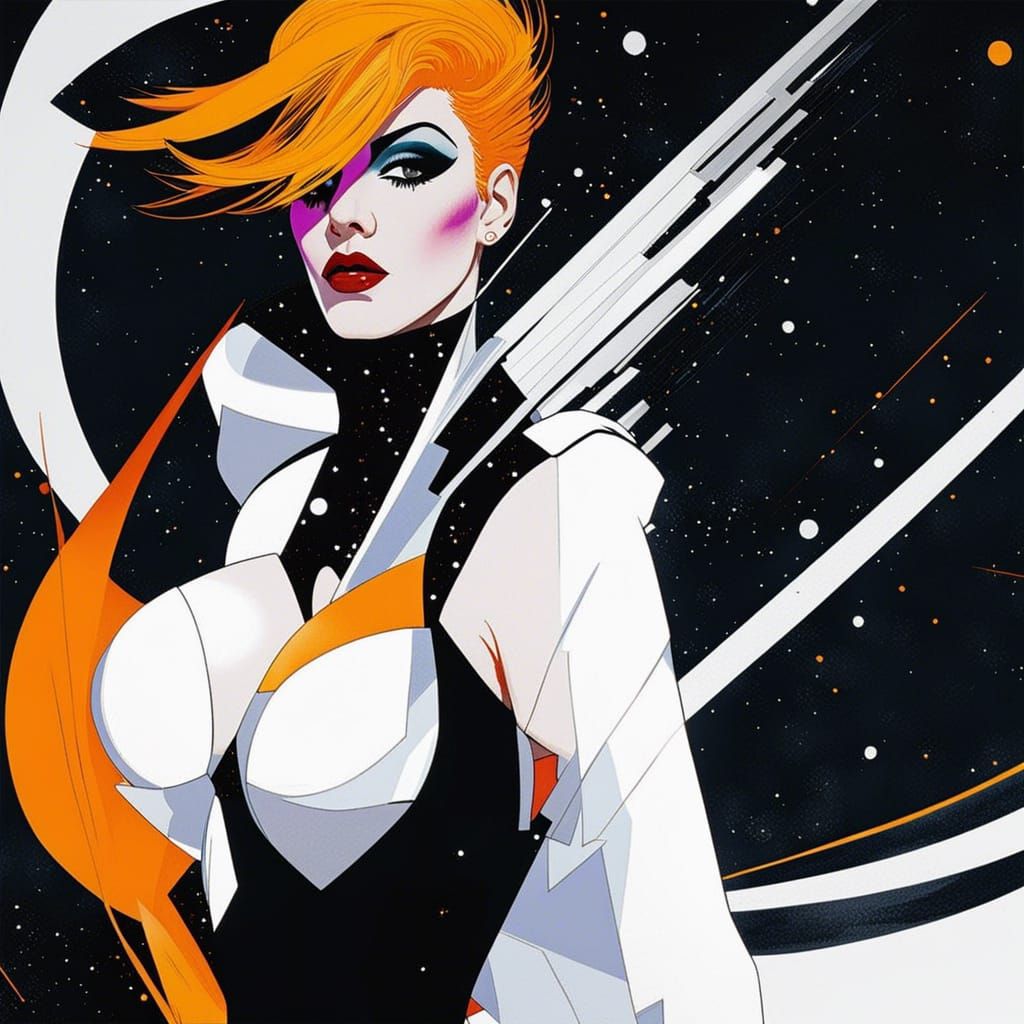 Punk Woman in Nagel-esque Painting Style