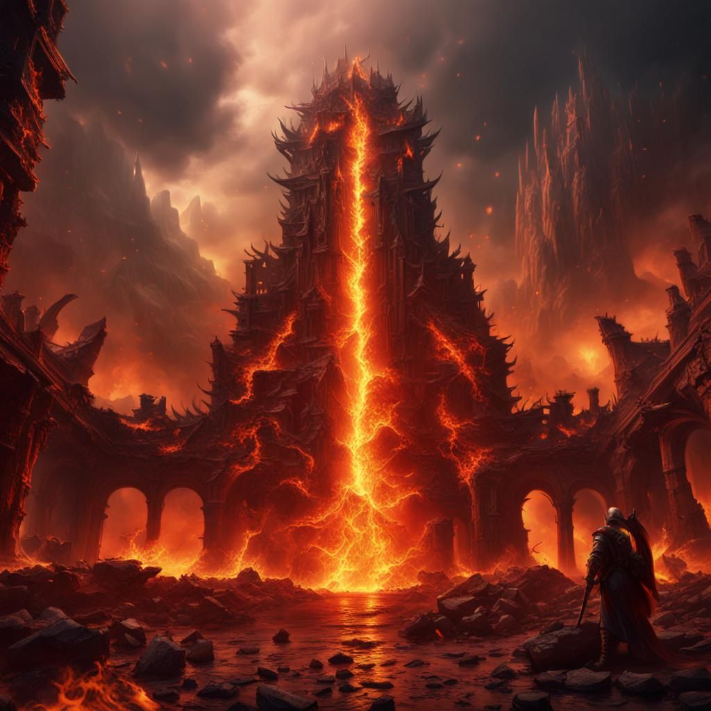 Inferno on Ancient Blade: Fantasy Concept Art