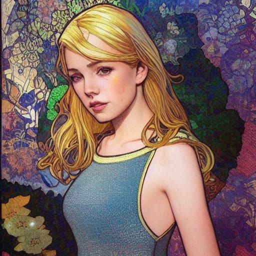 Betty Cooper Style Portrait of a Blonde Woman