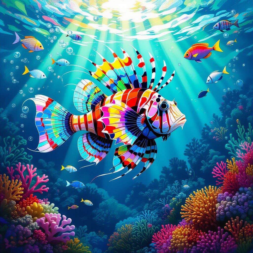 Fairytale Sea Folk Inspired by Lionfish and Jellyfish in Sta...