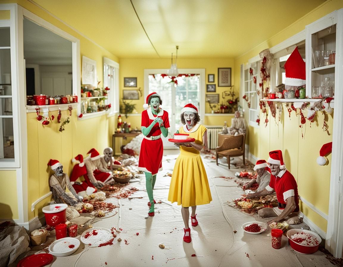 Zombie Hosts Tupperware Party: Watercolor Style