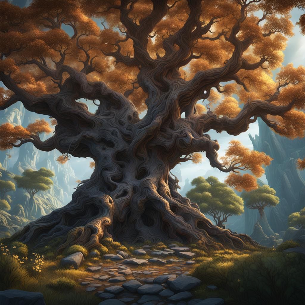 Fantastical Tree in Detailed Matte Painting