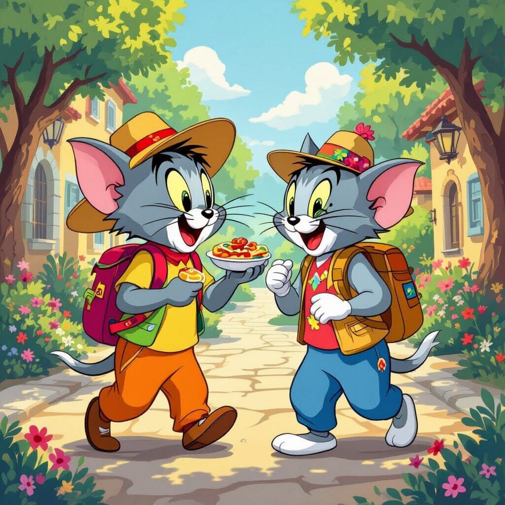 Tom and Jerry's Whimsical Friendship Adventure