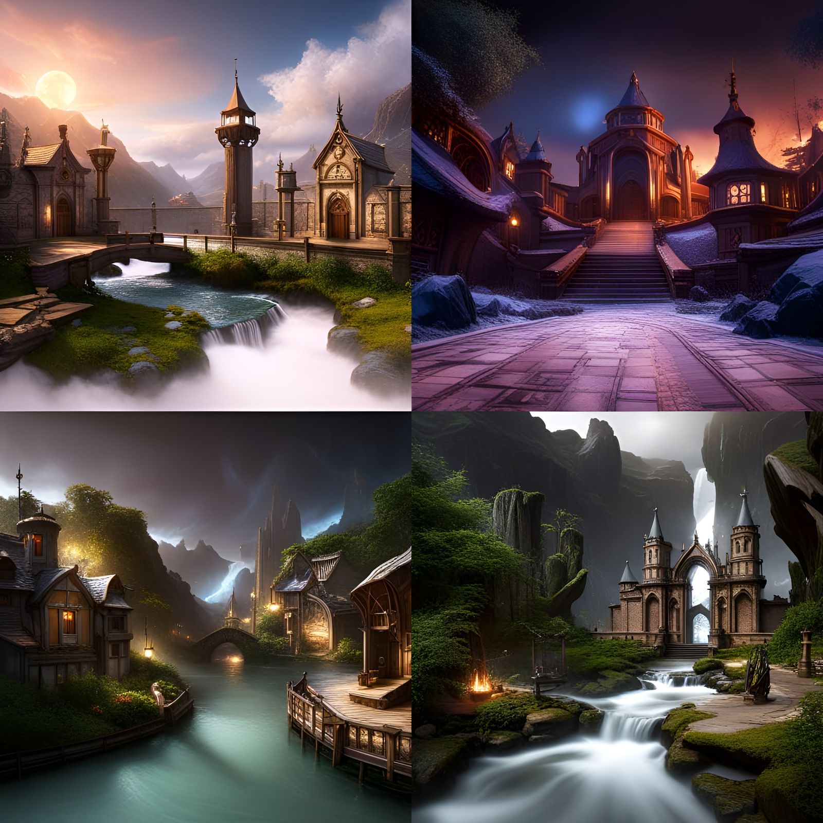 Fantastical Matte Painting with Deep Color