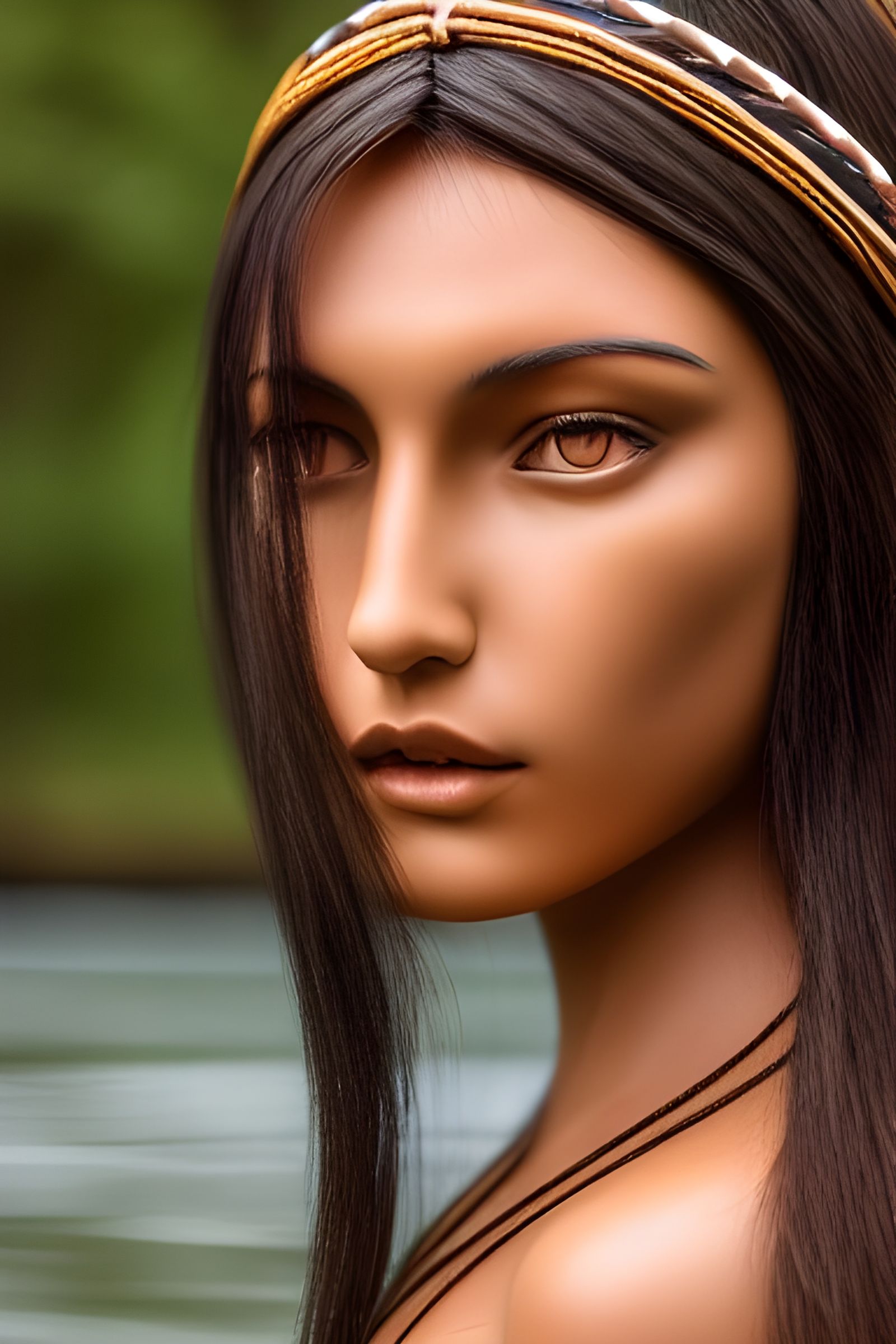 Stunning Native American Woman Portrait in 8K